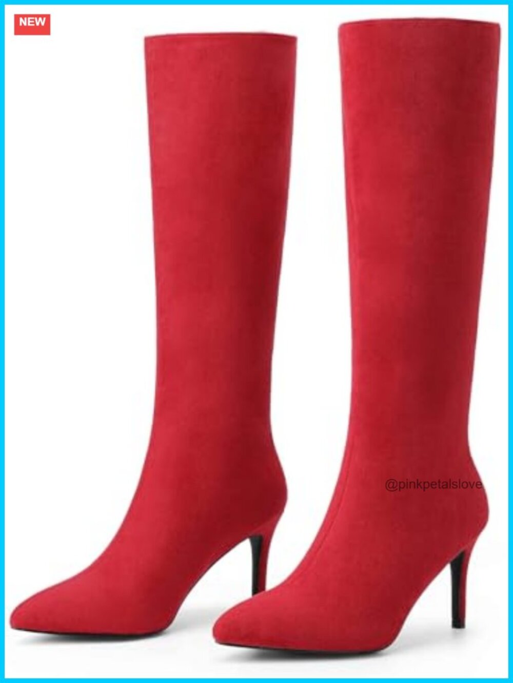 Faux Suede Pointed Toe Stiletto Knee High Boots